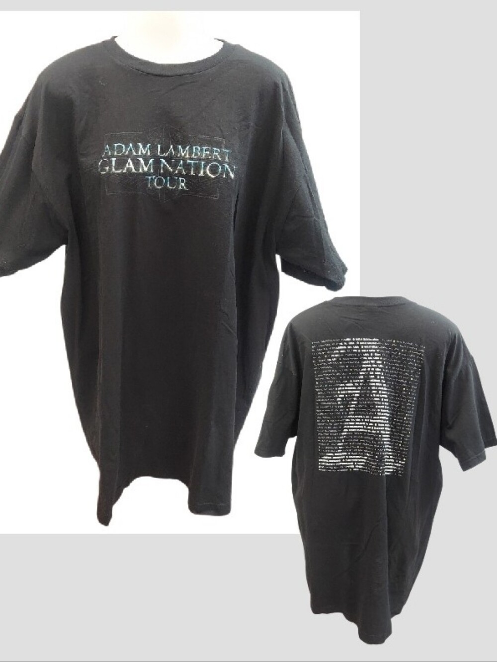 Adam Lambert 2010 'Glam Nation Tour' Black Graphic Tee Unisex